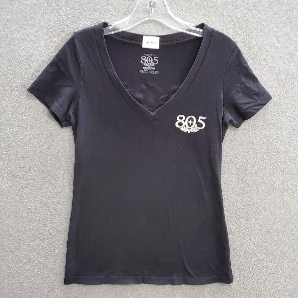 Firestone Walker Women Top Medium Black T-Shirt 805 Logo Beer Short Sleeve Tee